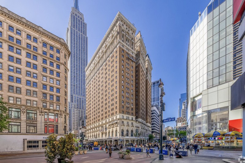 Herald Square 34th Street and Broadway intersection with Empire State Building