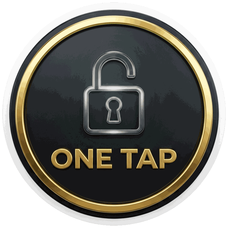One Tap Lock Badge Sticker