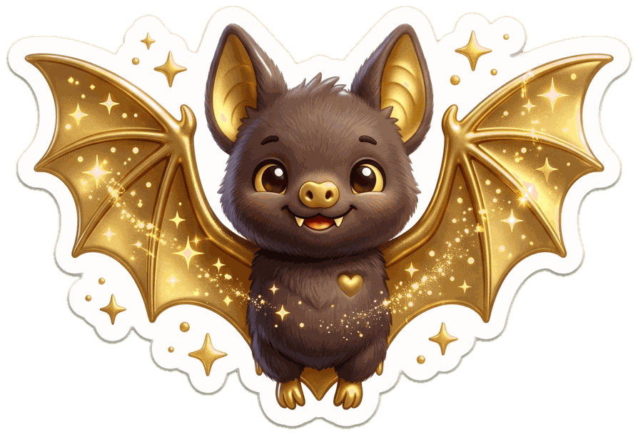 Sparkle Gold Bat